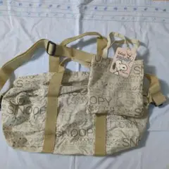 スヌーピー 　ナイロンボストンバッグ