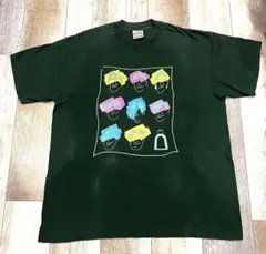 90s USA製 スクリーンスターズ シングルステッチ アートTシャツXL深緑