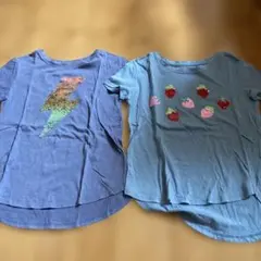 スパンコールTシャツ 2枚セット ライトブルー　Mのサムネイル