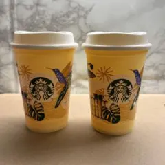 スターバックス　オリガミ　リユーザブルカップ 蓋付き ペア