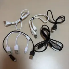 USBケーブルセット（白・黒）