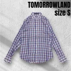 美品 TOMORROWLAND トゥモローランド Wガーゼシャツ S チェック