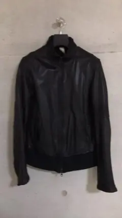 shama レザージャケット　黒　STUDIOUS