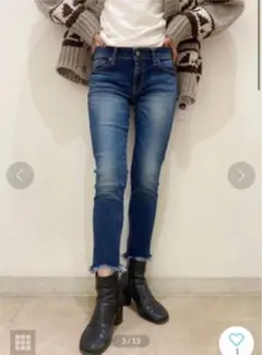 ungrid フレイドヘムストスリ　デニム