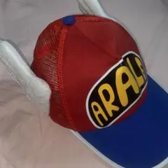 アラレちゃん 耳付きキャップ 赤青