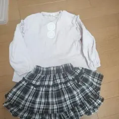 長袖カットソーとスカート　2点セット 110センチ　まとめ売り　女の子