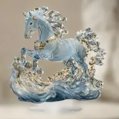 馬　アクリルスタンド　開運　縁起物　インテリア　置物　宝石　海　水のサムネイル