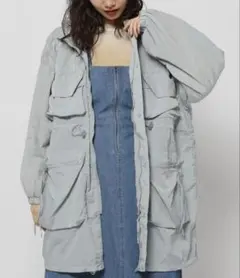 niko and... ニコアンド　ドロストモンスターブルゾン　グレー