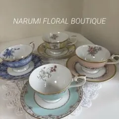 NARUMI ナルミ アソート カップ&ソーサー フローラルブティック 4客