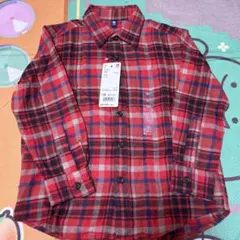 新品未使用　ユニクロ　フランネル　チェックシャツ　110㎝