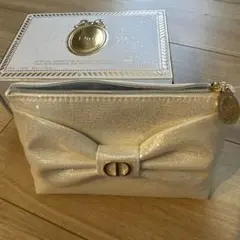 Dior ポーチ シルバー リボン CDロゴ