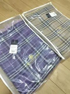 純毛毛布　シングル2枚組　日本製　アクアスキュータム　未使用品