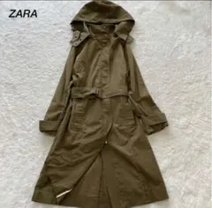 ZARA 2way ミリタリーコート　　S カーキ