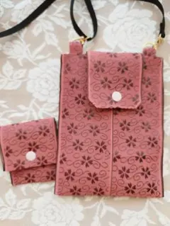 倉敷畳縁桜柄 ショルダー 小銭入セット 肉球3点セット 専用です