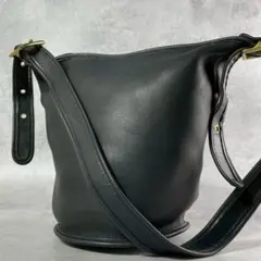 【COACH】オールドコーチ　黒　ショルダーバッグ　肩がけ　バケツ型