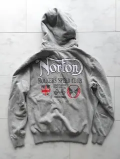 Norton ノートン パーカー グレー ジップアップ Lサイズ 21N1201