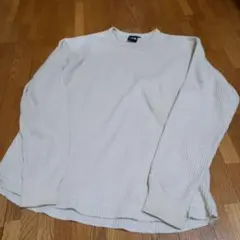 THE NORTH FACE 長袖サーマルカットソー クリーム　ワッフル　XL