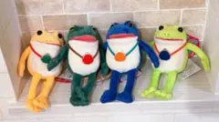 おとぼけケロピョンおつかい　ぬいぐるみ　ボールキーチェーン付き　全４種 コンプ