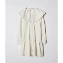 【美品】redyazel ビッグカラー配色ステッチミニワンピース