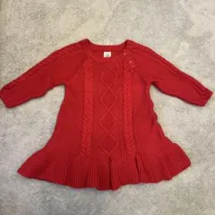 babyGap 赤いワンピース 12-18ヶ月　80cm ニットワンピース