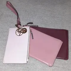 マイケルコース ピンクのグラデーション クラッチバッグ 超美品