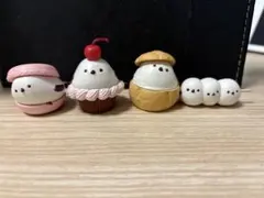 お菓子になりたいシマエナガ　4点セット　ガチャガチャ