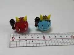 節分 鬼 ガラス細工 赤青セット