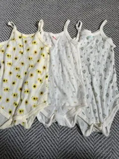 ベビー肌着 90cm 3枚セットロンパース
