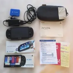 PS Vita 本体 ライトブルー ホワイト 専用ケース 充電ケーブル付