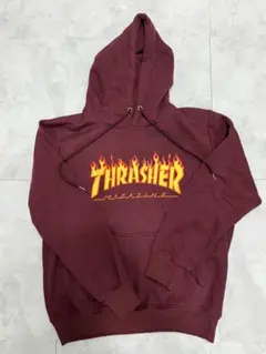 THRASHER フレイムロゴ パーカー バーガンディのサムネイル