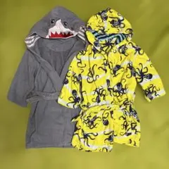 2枚セット　バスローブ　子供用　サメ　タコ　キッズ　コストコ