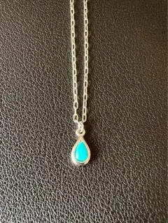 ネックレス レディース メンズ ターコイズブルー シルバーカラー 小粒