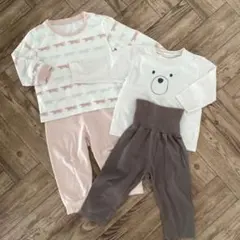 ベビーパジャマセット リサ・ラーソン　クマ柄 80cm おまけ付き
