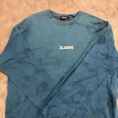 XLARGE 青 タイダイ 長袖Tシャツ XL