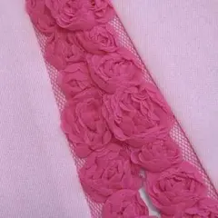 ピンク 花の装飾 重ね襟　浴衣　新品