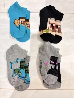 【未使用】マインクラフト　マイクラ　靴下　ソックス　14cm〜18cm キッズ