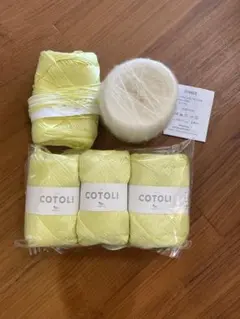 プリマヴェーラなプルオーバー　キット COTOLI レモン+ DANDE モヘア