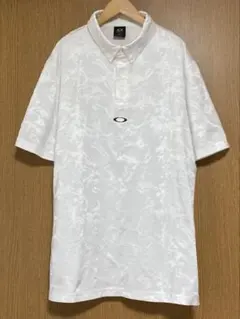 超美品☆ オークリー 半袖 ポロシャツ 白 メンズ 2XL 大きいサイズ ゴルフのサムネイル