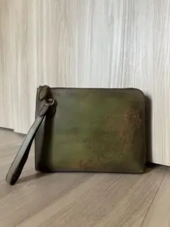 特注31万 ベルルッティ ニノ ヴォリューム レザー バッグ ローズゴールド