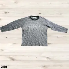 Crocodile クロコダイル グレー ラグランスリーブ Tシャツ 2160