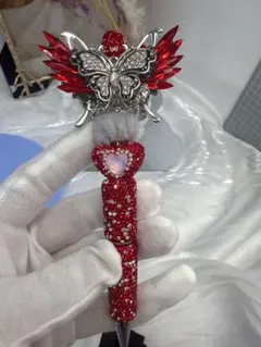 【ハンドメイド】カスタムボールペン 赤系 ハロウィン