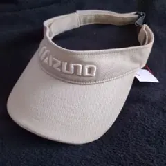 Mizuno ベージュ バイザー、フリーサイズ