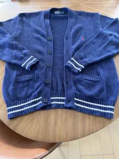 ラルフローレン トラッド系 オールドマネーネイビー ボタン付 ヨットカーディガン