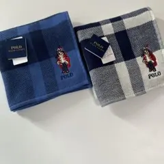 新品　ポロ　ラルフローレン ポロベア　タオルハンカチ　2枚　刺繍　片面ガーゼのサムネイル
