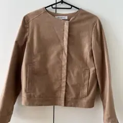 NATURAL BEAUTY BASIC ノーカラージャケット M ベージュ
