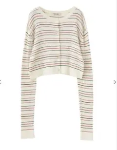 ボーダーケーブルニットカーディガン cocodeal