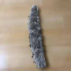 フード用 ファー単体 グレー系 ボタン付き ダウン・パーカー取替用