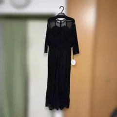 【新品未使用】 YAMADAYA ブラックレース長袖パンツドレス