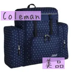 Coleman コールマン　大容量 リュックサック　ネイビードット 1回使用のみのサムネイル