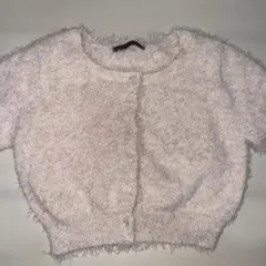 Heather 淡いピンク カーディガン 半袖